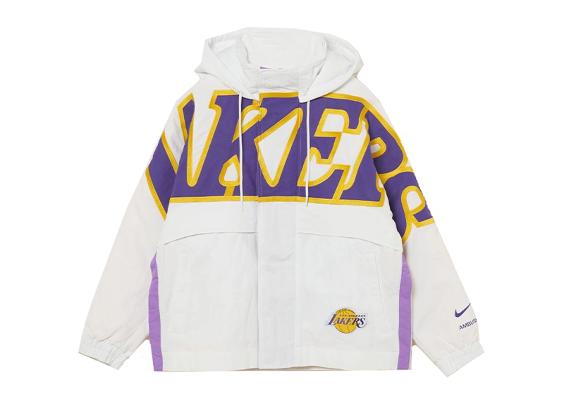 Nike x Ambush NBA Collection Lakers Jacket White/Purple/Gold