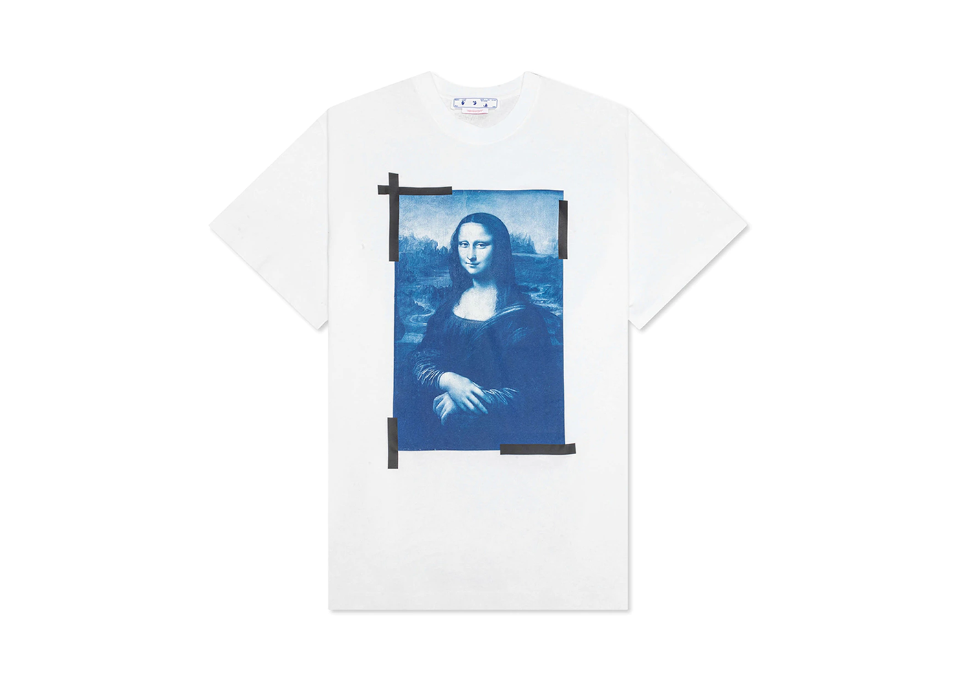 OFF-WHITE Mona Lisa Print Logo Oversized T-shirt White/Blue/Black