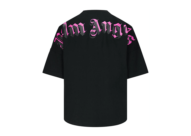 Palm Angels Doubled Logo Crewneck T-shirt Black