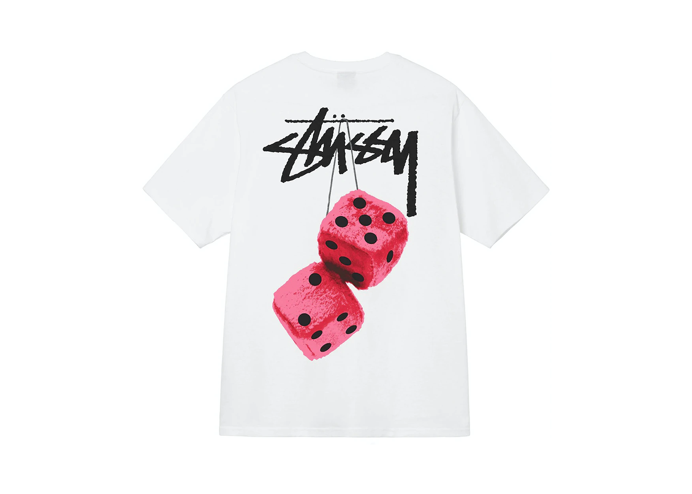 Stussy Fuzzy Dice Tee White