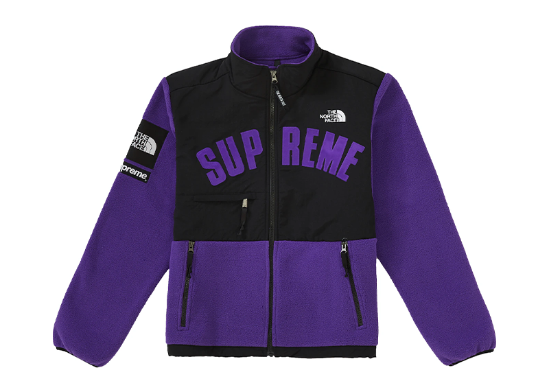 Supreme The North Face Arc Logo Denali Fleece Jacket Purple