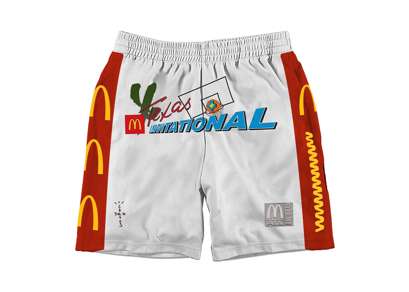 Travis Scott x McDonald's Cactus Jack All American Shorts White