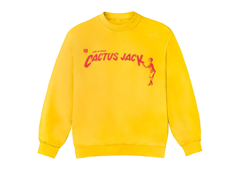 Travis Scott x McDonald's Cactus Jack Spelling Crewneck Yellow